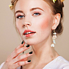 ANATTASOUL Resin Cherry Blossom Dangle Earrings EJEW-AN0002-30-4