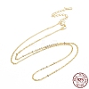 925 Sterling Silver Cable Chains Necklace for Women STER-I021-09G-4