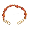 Nuggets & Round Imitation Gemstone Acrylic Beads Bag Extender Chains AJEW-BA00139-1