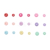 1035Pcs 18 Style Opaque Acrylic Beads MACR-FS0001-09-3