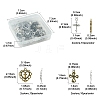 60Pcs 6 Styles Tibetan Style Alloy Pendants TIBEP-FS0001-24-4