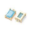 Brass Pave Cubic Zirconia Charms CU-K002-40G-B-2