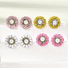 Brass Enamel Stud Earrings KK-CBA8324-27P-1