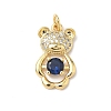 Brass Micro Pave Cubic Zirconia Pendants KK-Q068-04A-1