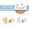 Unicraftale 40Pcs 2 Colors 304 Stainless Steel Cord End Caps STAS-UN0056-75-3