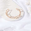 1Pc ElectrophoresisIron Cuff Bangles for Women BJEW-LP0002-27G-3