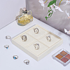 4-Slot Microfiber Ring Organizer Display Stands ODIS-WH0050-15C-01-4