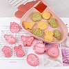 8Pcs 8 Styles Easter Theme Plastic Cookie Cutters EAER-PW0001-066-1