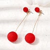 Iron Dangle Stud Earrings EJEW-D355-03G-02-2