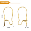 BENECREAT 100Pcs Brass Hoop Earring Findings KK-BC0002-89-2