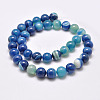 Natural Striped Agate/Banded Agate Bead Strands G-G962-10mm-07-2