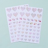 Heart Pattern Decorative Labels Stickers DIY-L030-08B-1