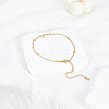 1Pc 201 Stainless Steel Heart Link Anklets AJEW-LP0007-13-3