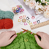 40Pcs 8 Colors Iron Knitting Stitch Marker Rings DIY-FG0007-90-3
