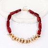 Resin & CCB Plastic & Alloy Beaded Necklaces FS-WG89AB9-02-1
