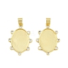 Brass Pave Clear Cubic Zirconia Pendants KK-CBA6A75-01G-1
