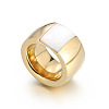 304 Stainless Steel & Glass & Shell Finger Rings FS-WGBA2F3-36-1