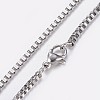 201 Stainless Steel Box Chain Necklaces NJEW-I205-20P-2MM-2