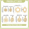 12Pcs 4 Styles Brass Pendants KK-AR0004-67-2