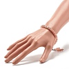 Natural Gemstone Stretch Bracelet with Calabash BJEW-JB07709-5