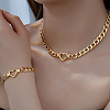 Heart Alloy Chain Necklaces & Link Bracelets Sets FS-WG6E79C-01-2