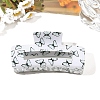 Rectangle with Butterfly Printed PVC Claw Hair Clips PW-WG0C881-06-1