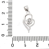 Pure Silver Cubic Zirconia Pendants STER-S008-03A-P-3