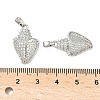 Brass Micro Pave Clear Cubic Zirconia Pendants KK-B139-06P-3