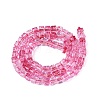 Crackle Transparent Glass Beads Strands GLAA-N062-4mm-12-3