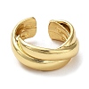 Rack Plating Brass Criss Cross Open Cuff Rings for Women LS-RJEW-Q777-04G-2