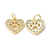 Brass Micro Pave Cubic Zirconia Pendants KK-R148-01G-1