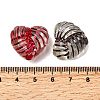 Spray Painted Transparent Acrylic Beads OACR-H054-15-3