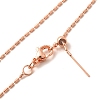 1mm Rack Plating Brass Column Link Chain Adjustable Slider Necklaces for Women Men MAK-L044-53RG-2