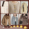40Pc 5 Styles Alloy Buttons FIND-NB0005-78G-6