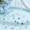 50Pcs Transparent Spray Paint Glass Pendants PALLOY-PH01808-2
