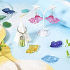 42Pcs 7 Colors Transparent Acrylic Pendants MACR-TA0001-57-7