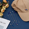 8Pcs 4 Styles Cat Eye & Glass & Acrylic Bead with Brass Brooches JEWB-DR00024-4