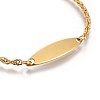 Ion Plating(IP) 304 Stainless Steel ID Bracelets BJEW-L637-11-G-2