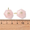 Natural Rose Quartz Pendants G-P588-02G-06-3