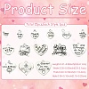 15Pcs 15 Styles Tibetan Style Alloy Pendants FIND-YW0011-88-3