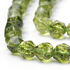 Synthetic Peridot Beads Strands G-S149-35-8mm-2