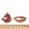 Dyed Natural Druzy Agate links G-R012-05G-03-3
