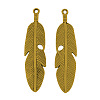 Tibetan Style Alloy Feather Big Pendants TIBEP-A12720-AG-NR-1