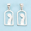 925 Sterling Silver Arch Shape with Virgin Pendants STER-N016-120S-1