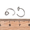 304 Stainless Steel Heart Hoop Nose Rings AJEW-A062-06P-5