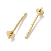 Brass Studs Earrings Finding KK-K383-02A-G-2