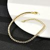 Clear Cubic Zirconia Tennis Bracelet X-BJEW-A132-02G-6