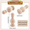 Unpainted Wooden Finials and Spindles for Crafts WOOD-WH0124-32-2