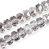 Electroplate Transparent Glass Beads Strands EGLA-N022-05B-C14-1