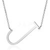 Non-Tarnish 201 Stainless Steel Initial Pendants Necklaces NJEW-S069-JN003D-J-1